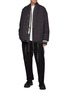 Figure View - Click To Enlarge - MORDECAI - Stripe Back Wool Kimono Blazer