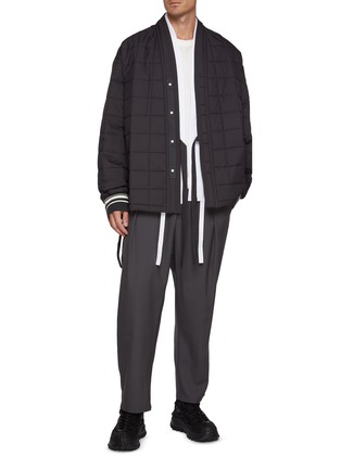 Figure View - Click To Enlarge - MORDECAI - Stripe Back Cotton Kimono Shirt