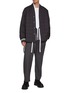 Figure View - Click To Enlarge - MORDECAI - Stripe Back Cotton Kimono Shirt