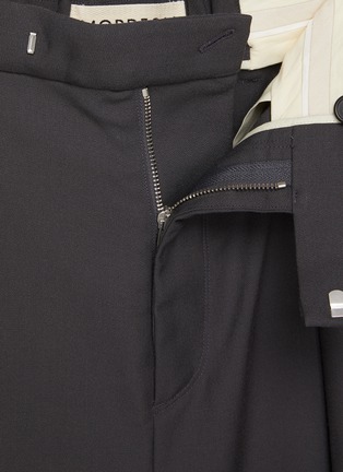  - MORDECAI - Pleated Stripe Side Wool Trousers