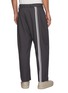 Back View - Click To Enlarge - MORDECAI - Pleated Stripe Side Wool Trousers