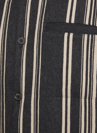  - MORDECAI - Vertical Striped Funnel Collar Overshirt