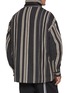 Back View - Click To Enlarge - MORDECAI - Vertical Striped Funnel Collar Overshirt