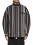 Main View - Click To Enlarge - MORDECAI - Vertical Striped Funnel Collar Overshirt