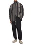 Figure View - Click To Enlarge - MORDECAI - Vertical Striped Funnel Collar Overshirt