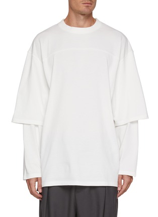 Main View - Click To Enlarge - MORDECAI - Oversized Double Sleeve Cotton T-Shirt