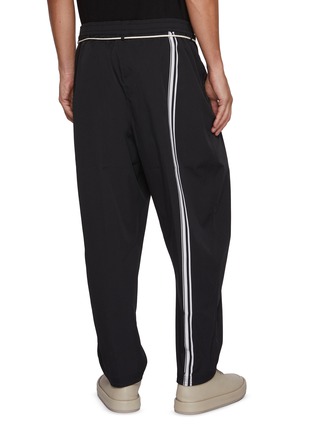Back View - Click To Enlarge - MORDECAI - Contrast Pleated Drawstring Trousers