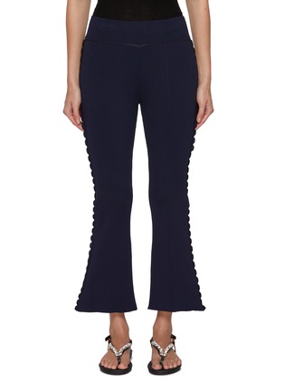 Main View - Click To Enlarge - PEPA POMBO - Fiala Knit Flared Pants