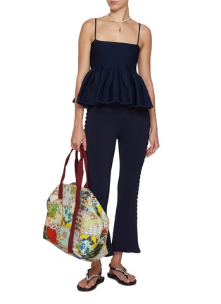 Figure View - Click To Enlarge - PEPA POMBO - Fiala Knit Flared Pants