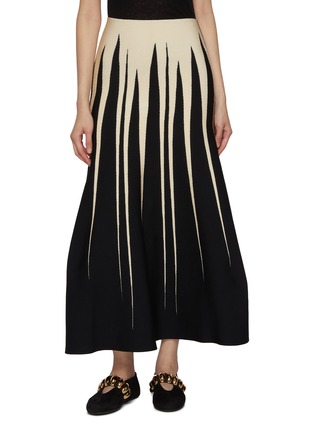 Main View - Click To Enlarge - PEPA POMBO - Anisa Two Tone Knit Skirt