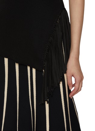  - PEPA POMBO - Vesa Sleeveless Asymmetrical Fringe Knit Top