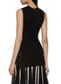 Back View - Click To Enlarge - PEPA POMBO - Vesa Sleeveless Asymmetrical Fringe Knit Top