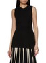 Main View - Click To Enlarge - PEPA POMBO - Vesa Sleeveless Asymmetrical Fringe Knit Top