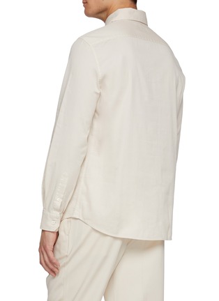 Back View - Click To Enlarge - BRUNELLO CUCINELLI - Spread Collar Cotton Shirt