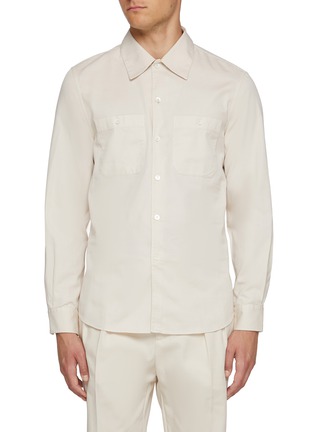 Main View - Click To Enlarge - BRUNELLO CUCINELLI - Spread Collar Cotton Shirt