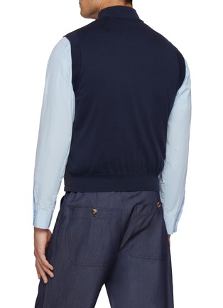 Back View - Click To Enlarge - BRUNELLO CUCINELLI - Stand Collar Zip Up Vest