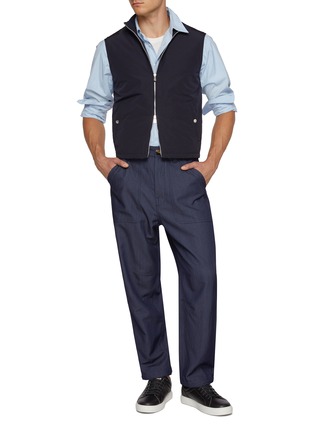 Figure View - Click To Enlarge - BRUNELLO CUCINELLI - Stand Collar Zip Up Vest