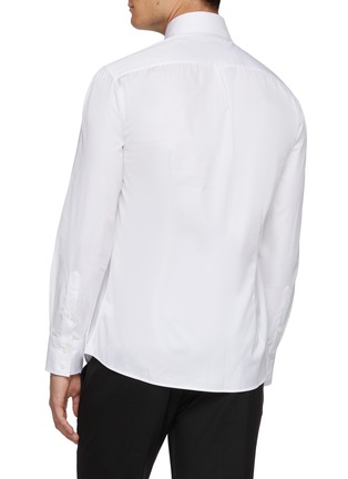Back View - Click To Enlarge - BRUNELLO CUCINELLI - Spread Collar Cotton Shirt