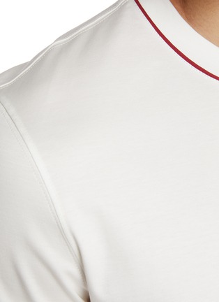  - BRUNELLO CUCINELLI - Contrast Trim Cotton T-shirt
