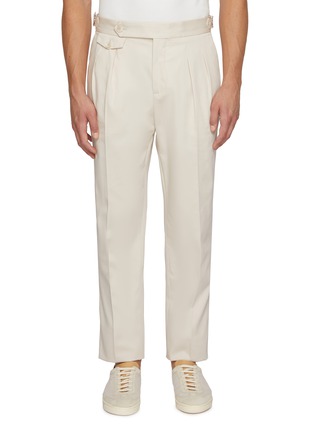 Main View - Click To Enlarge - BRUNELLO CUCINELLI - Belted Side Adjuster Cotton Pants