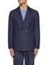 Main View - Click To Enlarge - BRUNELLO CUCINELLI - Denim Effect Double Breasted Blazer