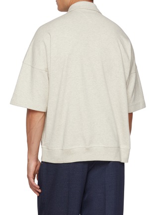 Back View - Click To Enlarge - BOTTEGA VENETA - Intrecciato Pocket Insert Cotton T-shirt