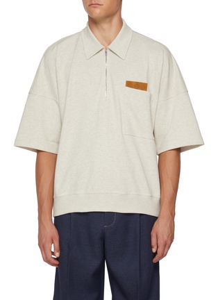 Main View - Click To Enlarge - BOTTEGA VENETA - Intrecciato Pocket Insert Cotton T-shirt