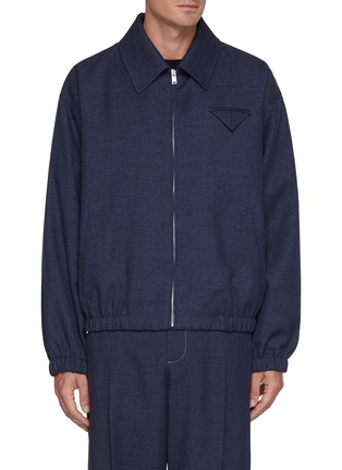 Main View - Click To Enlarge - BOTTEGA VENETA - Triangle Pocket Zip Up Wool Jacket