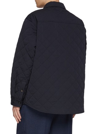 Back View - Click To Enlarge - BOTTEGA VENETA - Intrecciato Pocket Insert Quilted Shirt Jacket