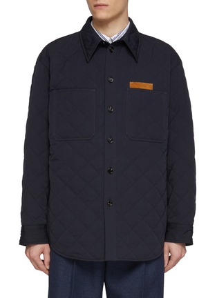 Main View - Click To Enlarge - BOTTEGA VENETA - Intrecciato Pocket Insert Quilted Shirt Jacket
