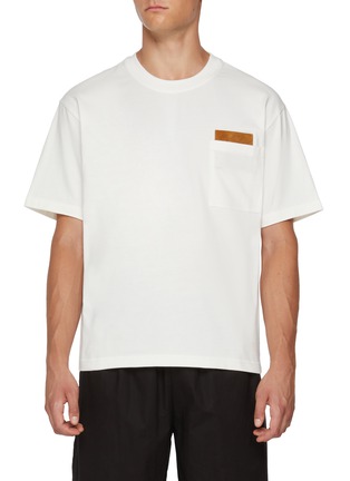 Main View - Click To Enlarge - BOTTEGA VENETA - Intrecciato Pocket Insert Cotton T-shirt
