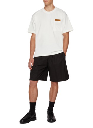 Figure View - Click To Enlarge - BOTTEGA VENETA - Intrecciato Pocket Insert Cotton T-shirt
