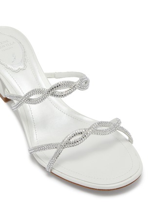 Detail View - Click To Enlarge - RENÉ CAOVILLA - Braid 50 Crystal Strass Satin Sandals