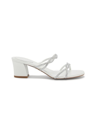 Main View - Click To Enlarge - RENÉ CAOVILLA - Braid 50 Crystal Strass Satin Sandals