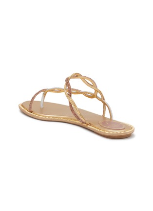  - RENÉ CAOVILLA - Braid Crystal Strass Thong Sandals