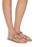Figure View - Click To Enlarge - RENÉ CAOVILLA - Braid Crystal Strass Thong Sandals