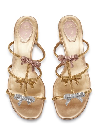Detail View - Click To Enlarge - RENÉ CAOVILLA - Caterina 40 Crystal Strass Satin Sandals