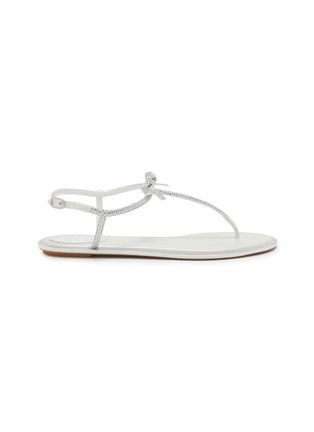 Main View - Click To Enlarge - RENÉ CAOVILLA - Caterina Flat Satin Crystal Strass Thong Sandals