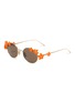 Main View - Click To Enlarge - LOEWE - Daisy Field Metal Oval Sunglasses