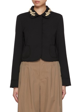 Main View - Click To Enlarge - NACKIYÉ - Little Embellished Collar Jacket