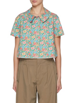 Main View - Click To Enlarge - NACKIYÉ - Kennedy Cropped Cotton Top