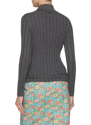 Back View - Click To Enlarge - NACKIYÉ - Sugarman Button Detail Lettuce Wool Polo Shirt
