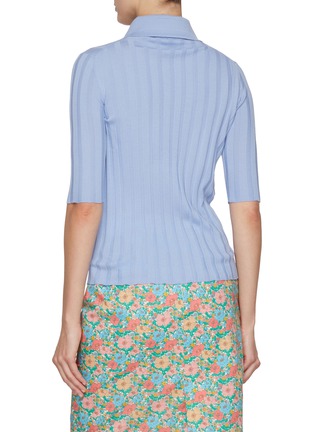 Back View - Click To Enlarge - NACKIYÉ - Sugarman Button Detail Lettuce Wool Polo Shirt