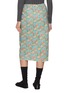 Back View - Click To Enlarge - NACKIYÉ - Crayon Floral Cotton Midi Skirt
