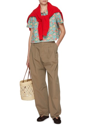 Figure View - Click To Enlarge - NACKIYÉ - Dylan Pleated Cotton Pants