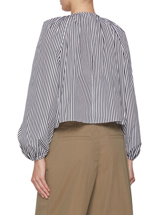 Back View - Click To Enlarge - NACKIYÉ - Grand Bazaar Puff Sleeve Cotton Mini Top