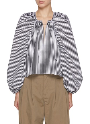 Main View - Click To Enlarge - NACKIYÉ - Grand Bazaar Puff Sleeve Cotton Mini Top