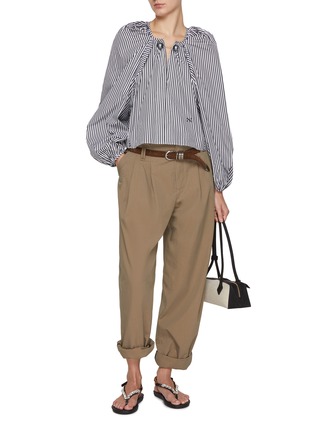 Figure View - Click To Enlarge - NACKIYÉ - Grand Bazaar Puff Sleeve Cotton Mini Top