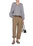 Figure View - Click To Enlarge - NACKIYÉ - Grand Bazaar Puff Sleeve Cotton Mini Top