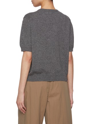 Back View - Click To Enlarge - NACKIYÉ - Pearl Crewneck Cashmere Knit Top